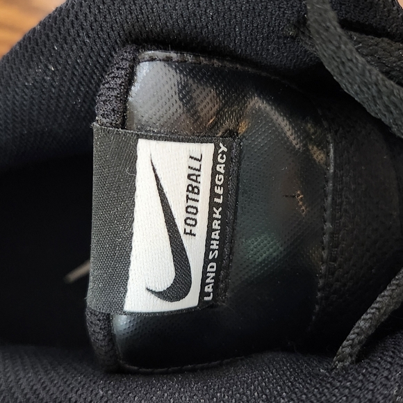 Nike Land Shark Legacy Football Cleats Men's Size 14 Black with White Trim EUC - Picture 12 of 14